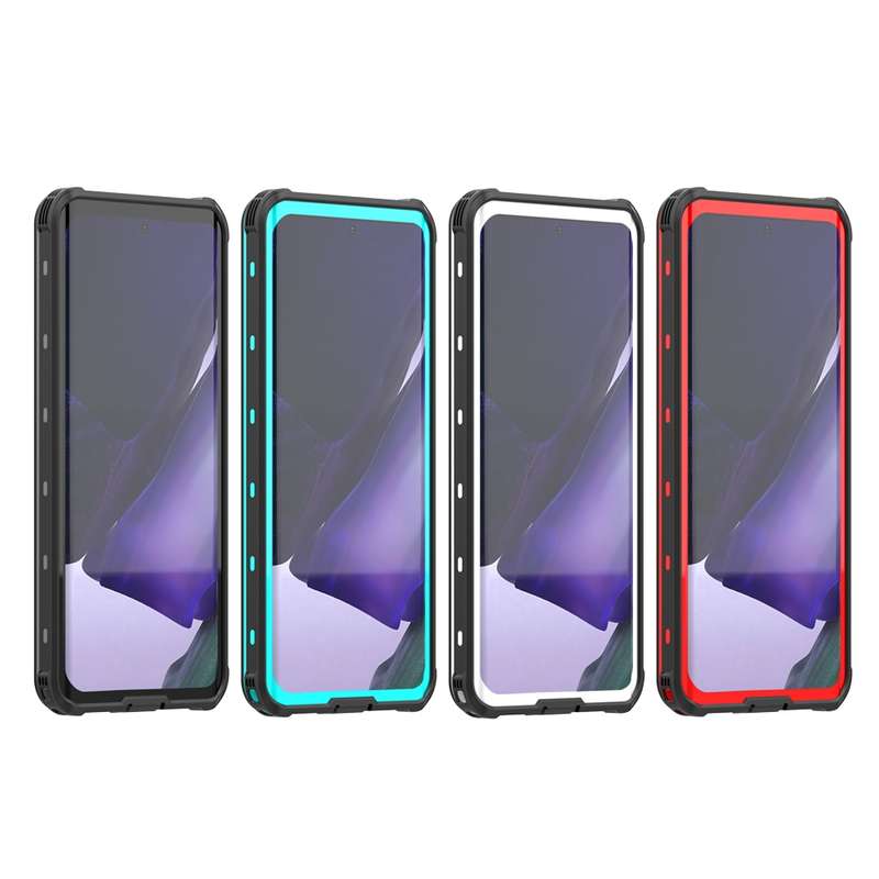 For Samsung Galaxy S21 Ultra 5G RedPepper Transparent Dot Shockproof Waterproof PC + TPU Protective