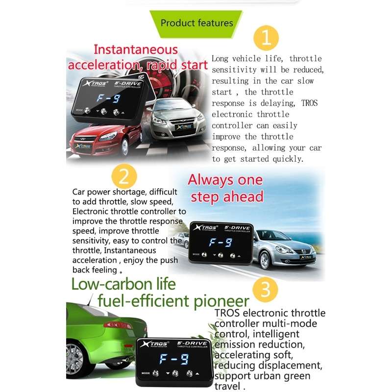 For Audi A3 2013- TROS KS-5Drive Potent Booster Electronic Throttle Controller
