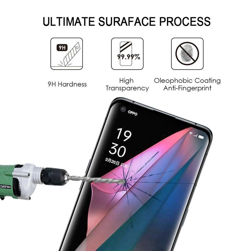 For OPPO Find X3 Pro 25 PCS 3D Curved Edge Full Screen Tempered Glass Film(Black)