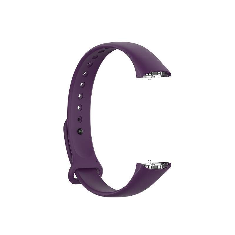 For Samsung Galaxy Fit SM-R370 Silicone Glossy Nail Button Watch Band(Black)