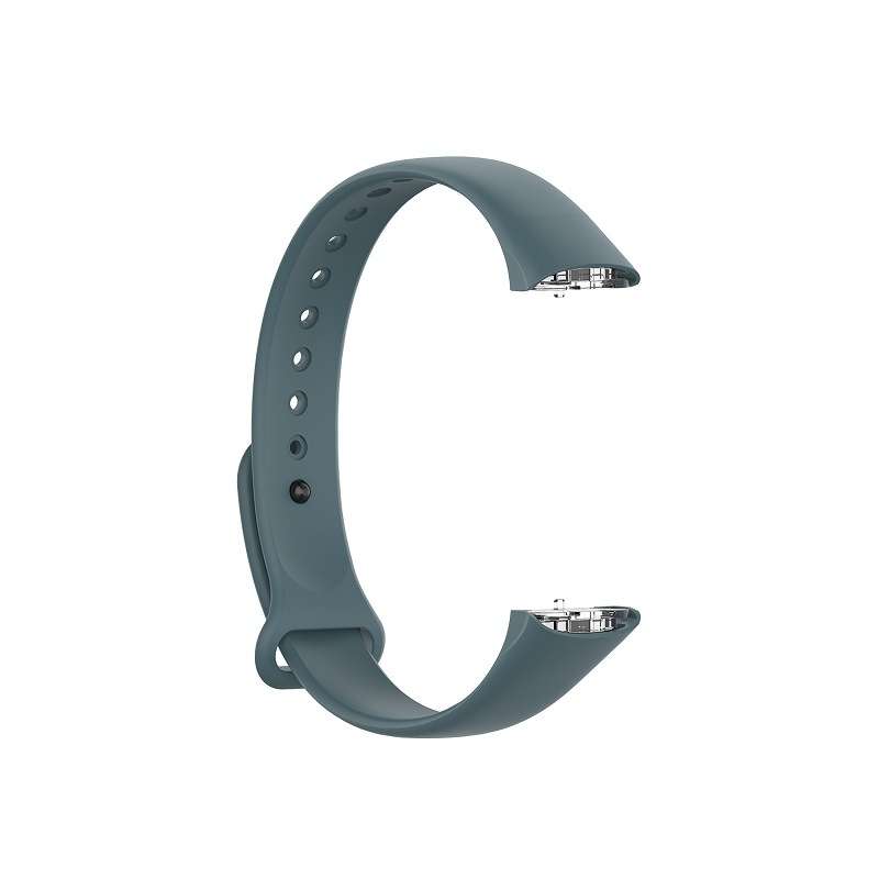 For Samsung Galaxy Fit SM-R370 Silicone Glossy Nail Button Watch Band(Black)