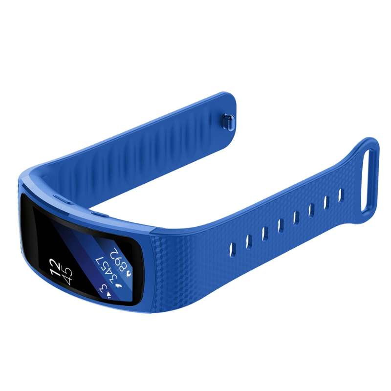 For Samsung Gear Fit2 Pro Silicone Watch Band, Size:L(Blue)