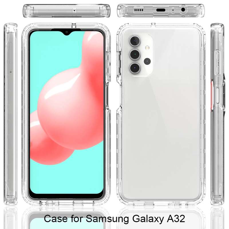 For Samsung Galaxy A32 4G Shockproof Highly Transparent PC+TPU Protective Case