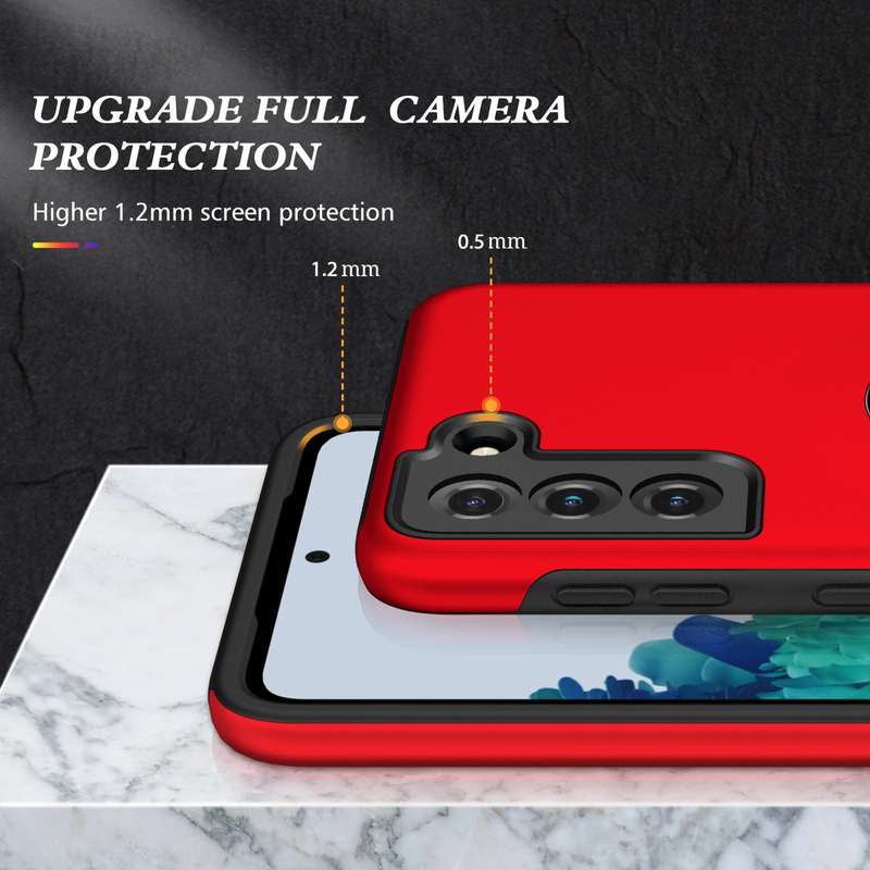For Samsung Galaxy S21 5G PC + TPU Shockproof Magnetic Protective Case with Invisible Ring Holder(Bl