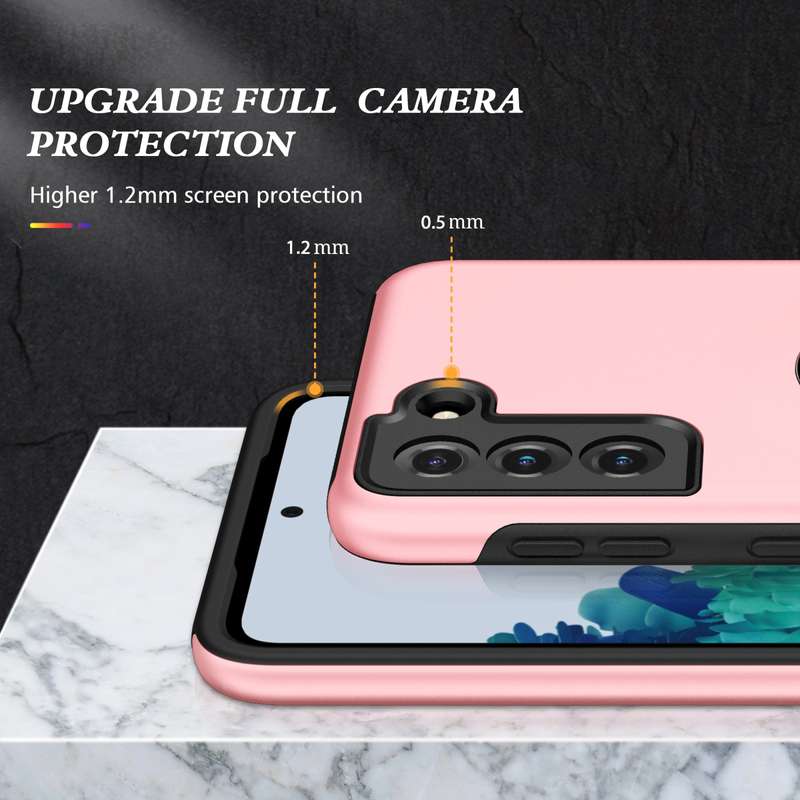 For Samsung Galaxy S21 5G PC + TPU Shockproof Magnetic Protective Case with Invisible Ring Holder(Bl