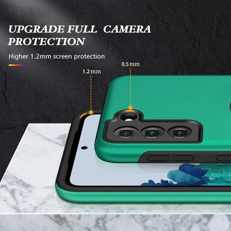 For Samsung Galaxy S21 5G PC + TPU Shockproof Magnetic Protective Case with Invisible Ring Holder(Bl