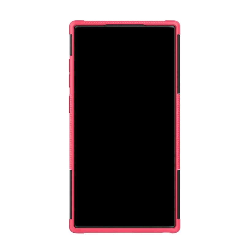 For Galaxy Note 10 Plus Tire Texture TPU + PC Shockproof Case with Holder(Green)