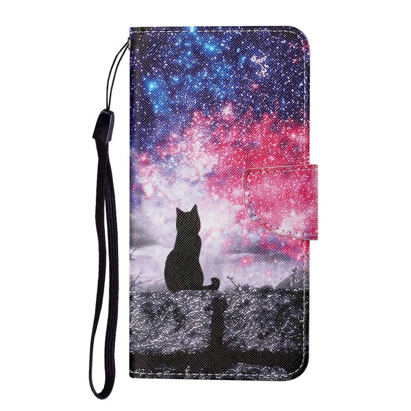 For Samsung Galaxy A21s Colored Drawing Pattern Horizontal Flip Leather Case with Holder & Card Slot