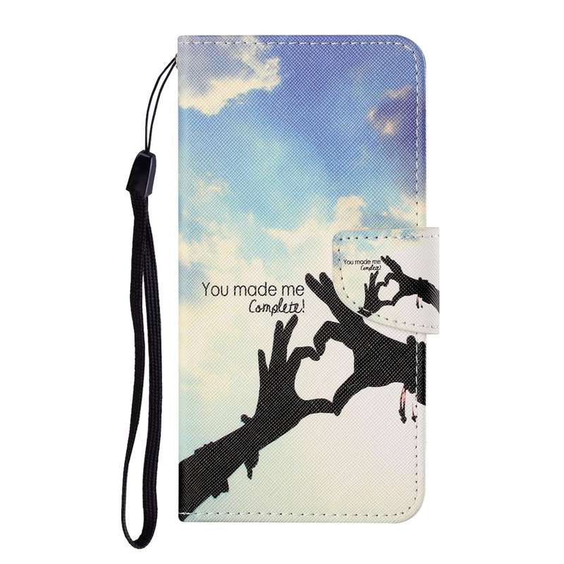 For Samsung Galaxy A21s Colored Drawing Pattern Horizontal Flip Leather Case with Holder & Card Slot
