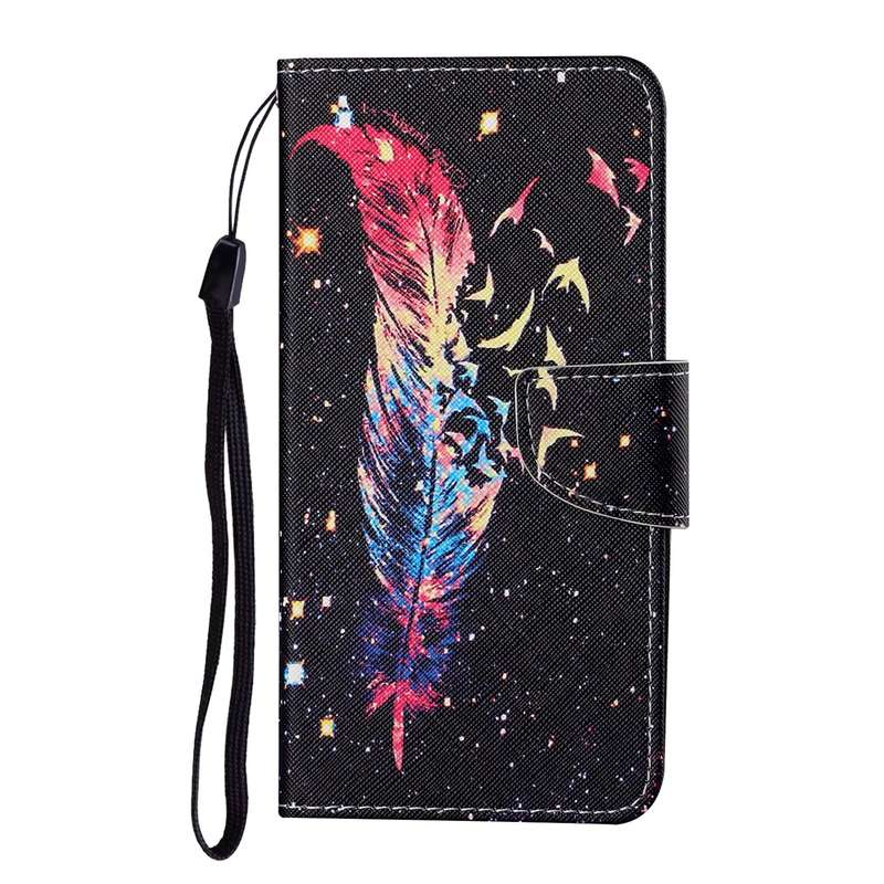 For Samsung Galaxy A31 Colored Drawing Pattern Horizontal Flip Leather Case with Holder & Card Slots