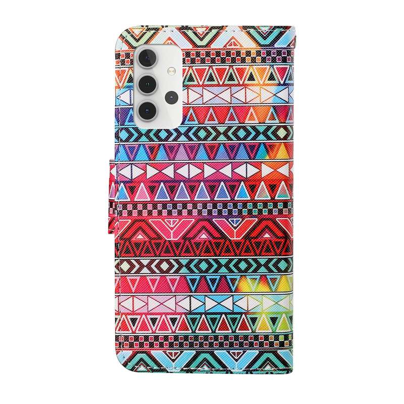 For Samsung Galaxy A31 Colored Drawing Pattern Horizontal Flip Leather Case with Holder & Card Slots