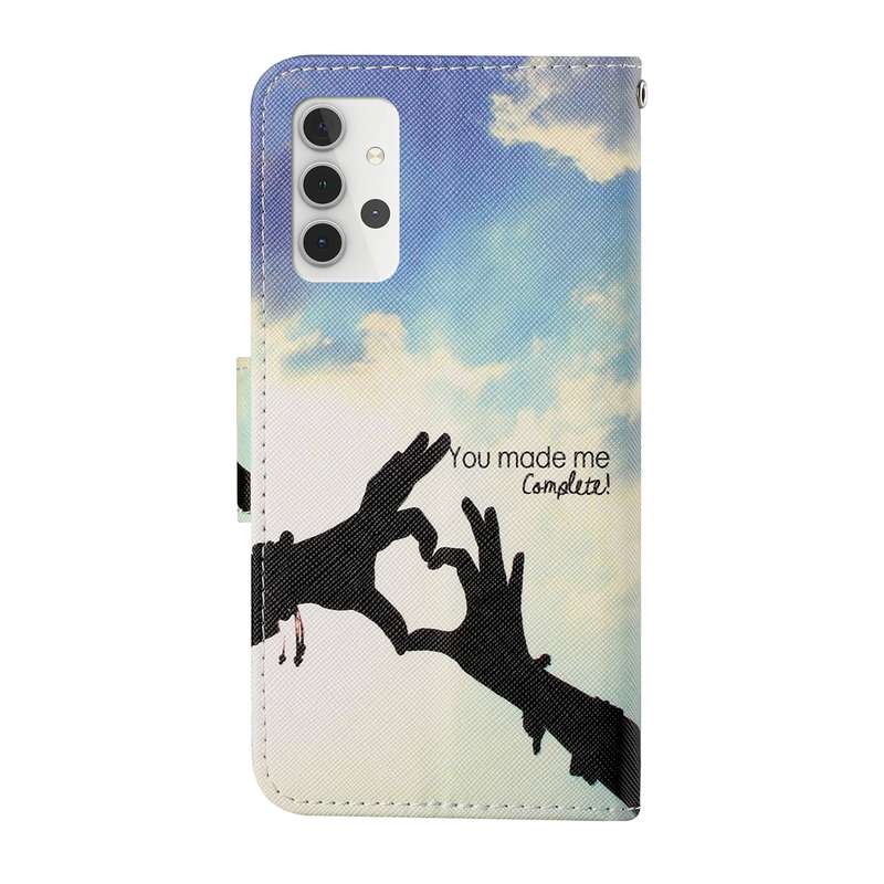 For Samsung Galaxy A31 Colored Drawing Pattern Horizontal Flip Leather Case with Holder & Card Slots