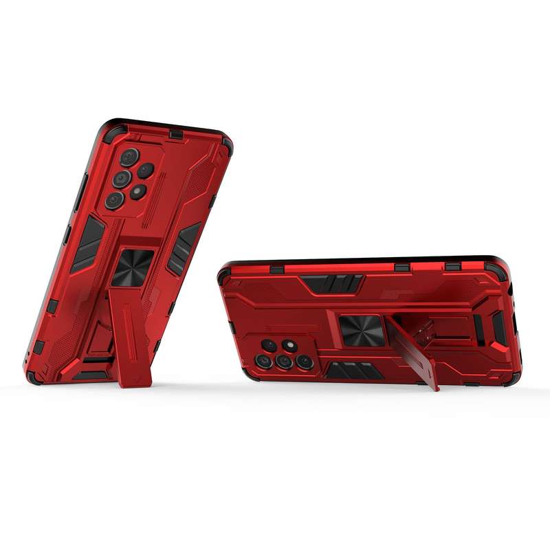For Samsung Galaxy A52 5G / 4G Supersonic PC + TPU Shock-proof Protective Case with Holder(Black)