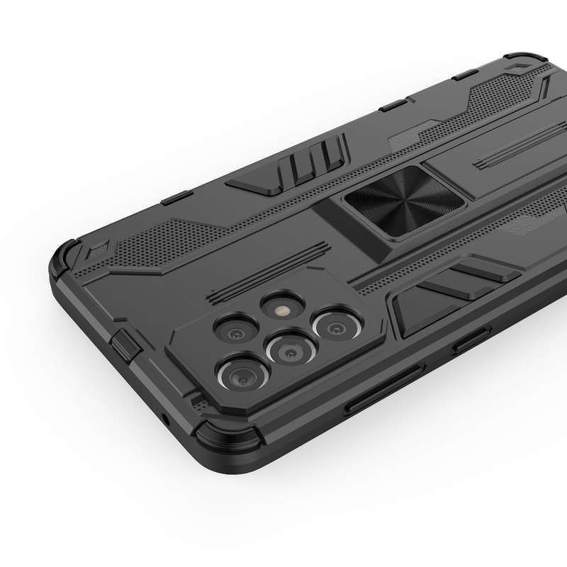 For Samsung Galaxy A52 5G / 4G Supersonic PC + TPU Shock-proof Protective Case with Holder(Black)