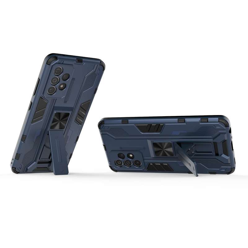 For Samsung Galaxy A52 5G / 4G Supersonic PC + TPU Shock-proof Protective Case with Holder(Black)