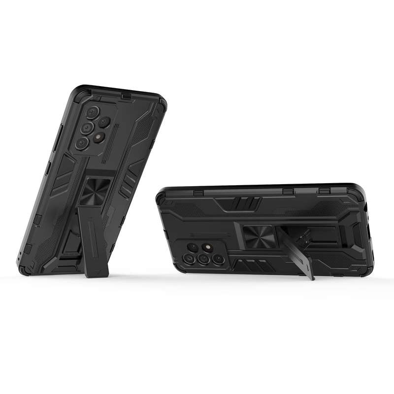 For Samsung Galaxy A52 5G / 4G Supersonic PC + TPU Shock-proof Protective Case with Holder(Black)