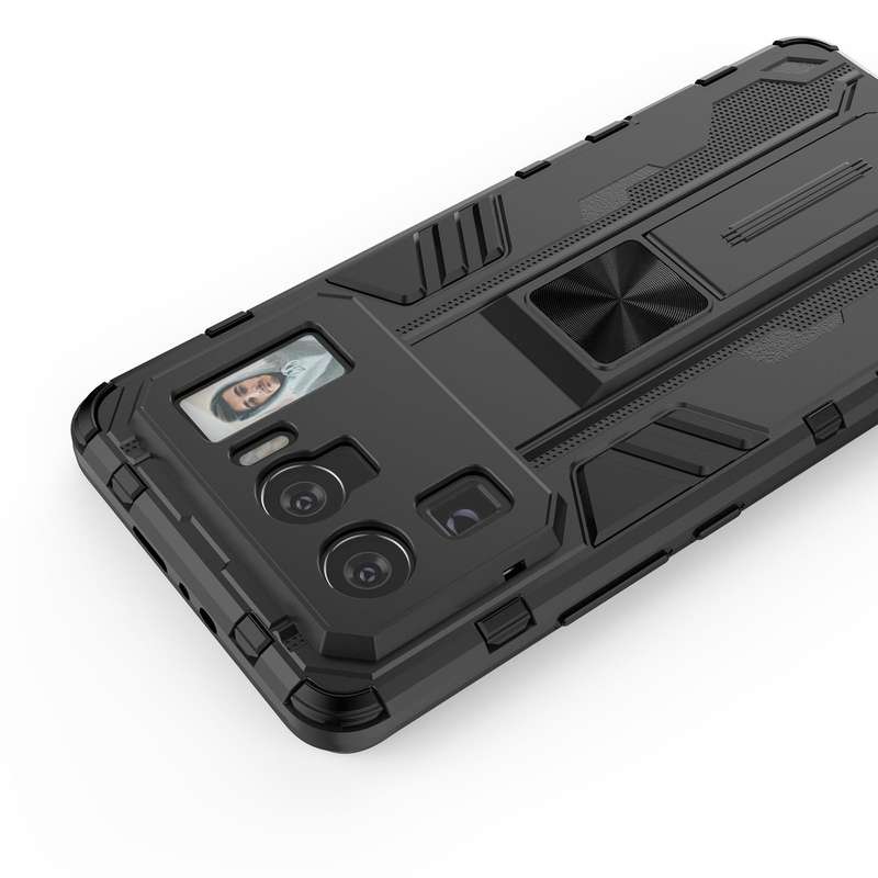 For Xiaomi Mi 11 Ultra Supersonic PC + TPU Shock-proof Protective Case with Holder(Black)