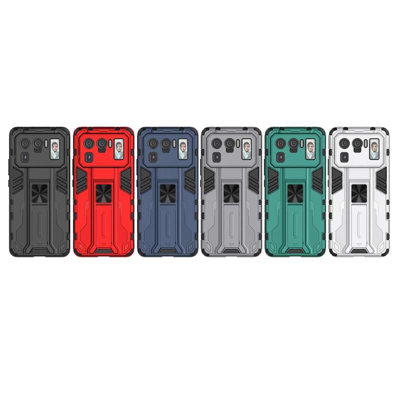 For Xiaomi Mi 11 Ultra Supersonic PC + TPU Shock-proof Protective Case with Holder(Black)