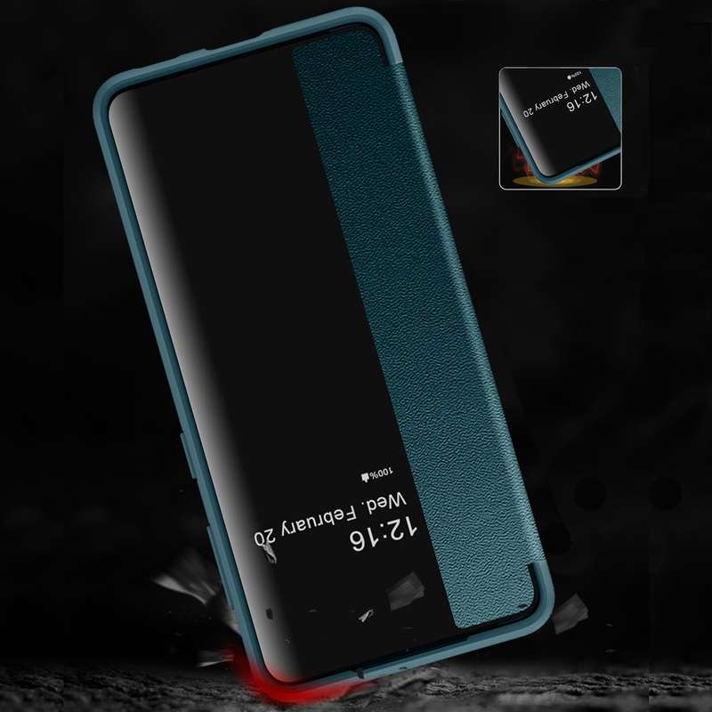 For Samsung Galaxy S21 5G Magnetic Side Window View Shockproof Horizontal Flip Leather Case(Black)