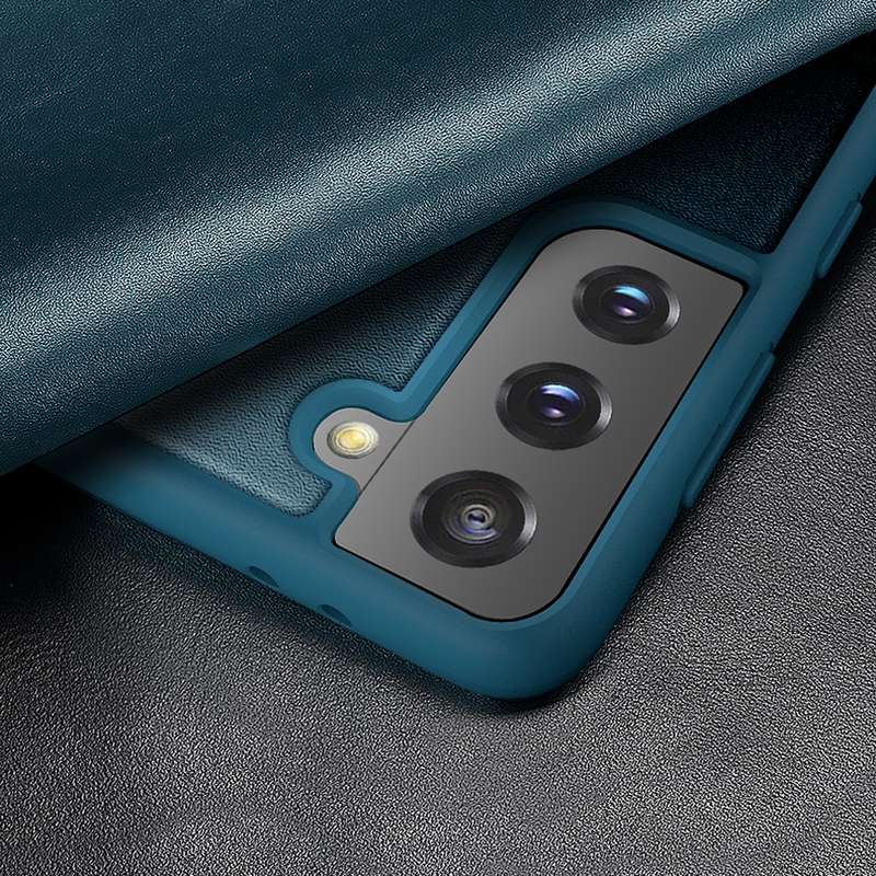 For Samsung Galaxy S21 5G Magnetic Side Window View Shockproof Horizontal Flip Leather Case(Black)
