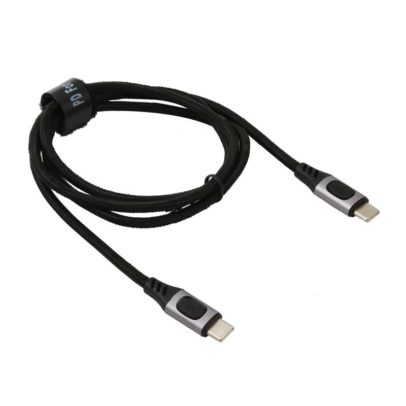 100W 5A USB-C / Type-C Male to USB-C / Type-C Male PD Fast Charging Braided Data Cable, Cable Length