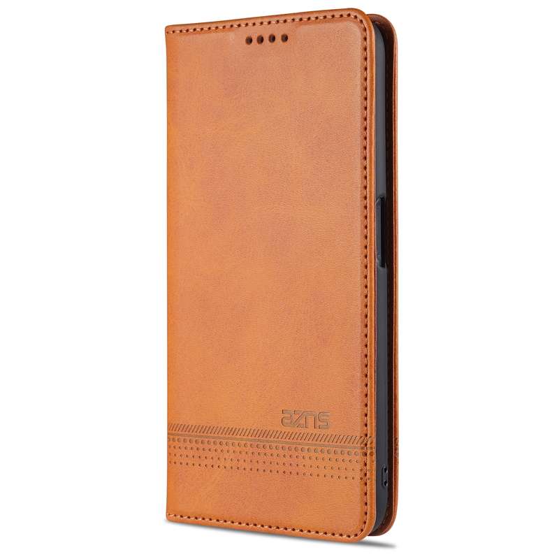 For OPPO A74 (5G) AZNS Magnetic Calf Texture Horizontal Flip Leather Case with Card Slots & Holder &