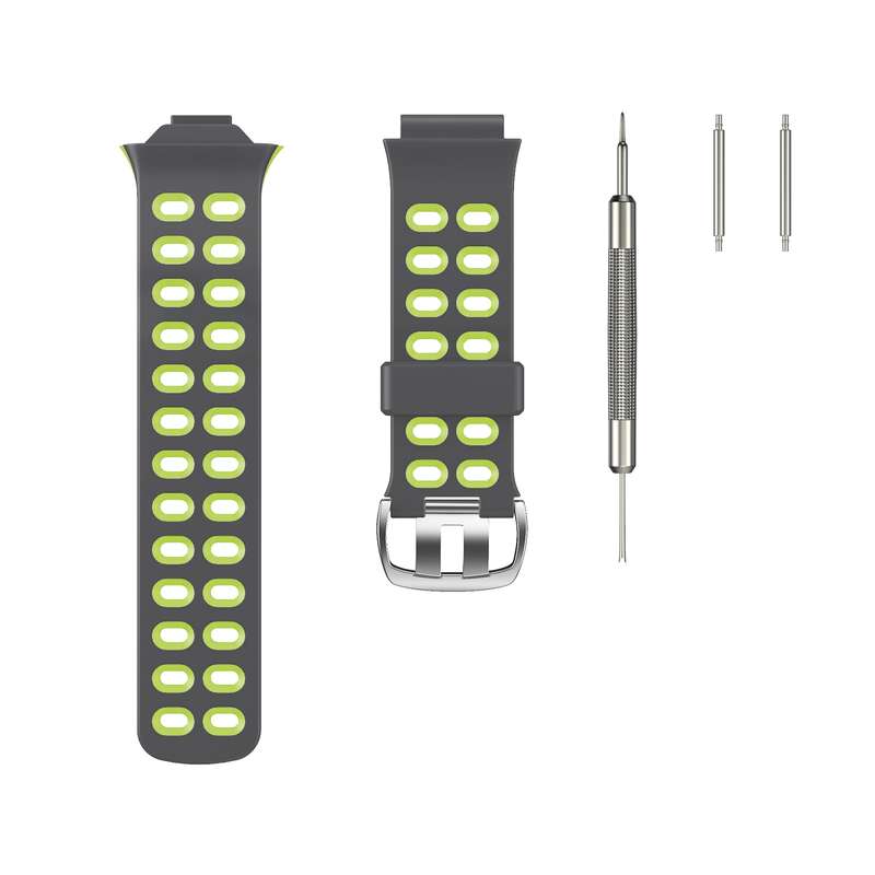 For Garmin Forerunner 310XT Two-color Silicone Watch Band(Grey Light Grey)