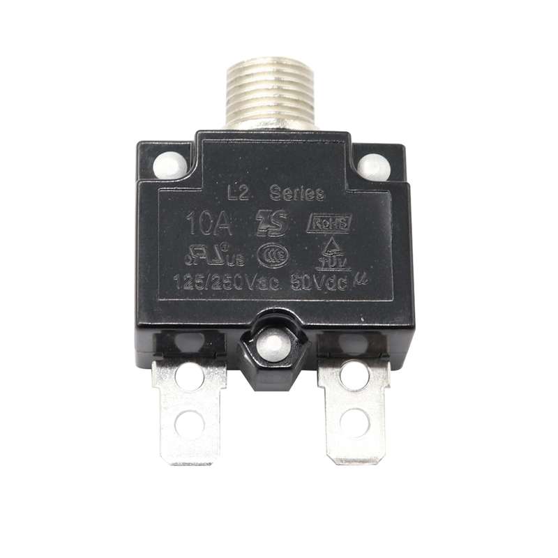 L2 Series 50V Car Overload Protector Manual Reset DC Circuit Breaker with Waterproof Cover, Current: