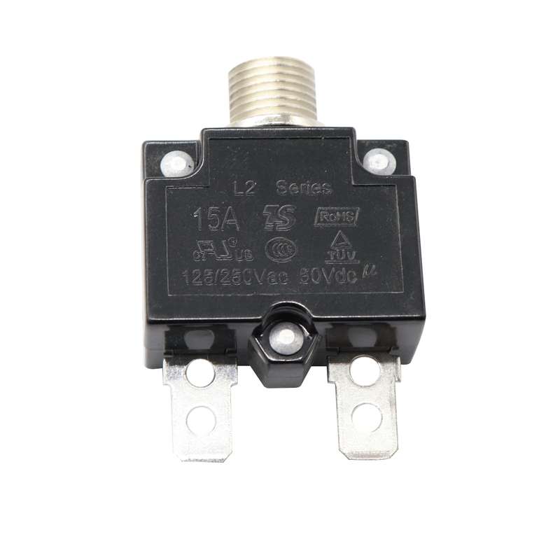 L2 Series 50V Car Overload Protector Manual Reset DC Circuit Breaker with Waterproof Cover, Current: