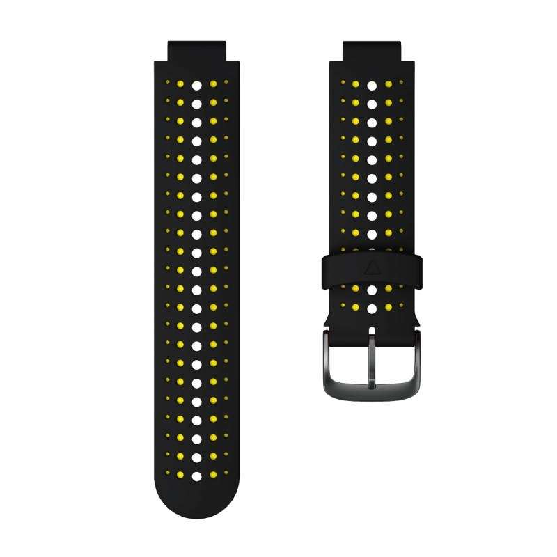 For Garmin Forerunner 220 Two-color Silicone Watch Band(Black Grey)