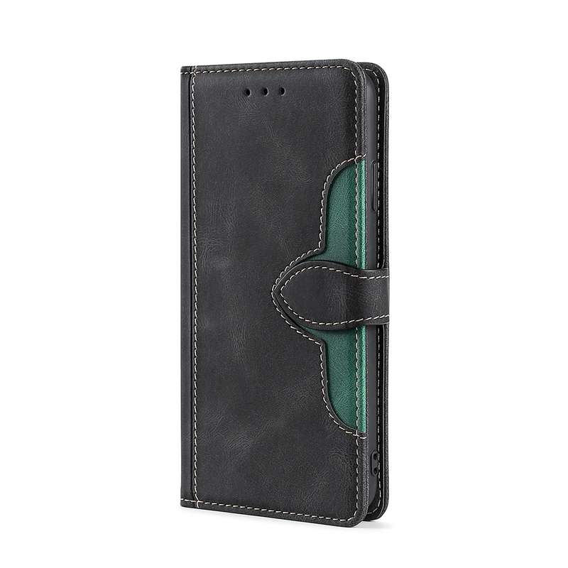 For Samsung Galaxy S10 5G Stitching Skin Feel Magnetic Buckle Horizontal Flip PU Leather Case with H