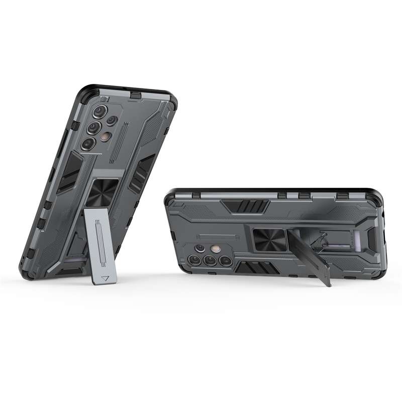 For Samsung Galaxy A32 4G Supersonic PC + TPU Shock-proof Protective Case with Holder(Grey)