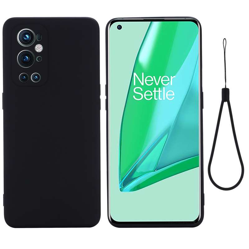 For OnePlus 9 Pro Solid Color Liquid Silicone Dropproof Full Coverage Protective Case(Red)