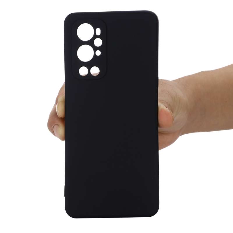 For OnePlus 9 Pro Solid Color Liquid Silicone Dropproof Full Coverage Protective Case(Red)