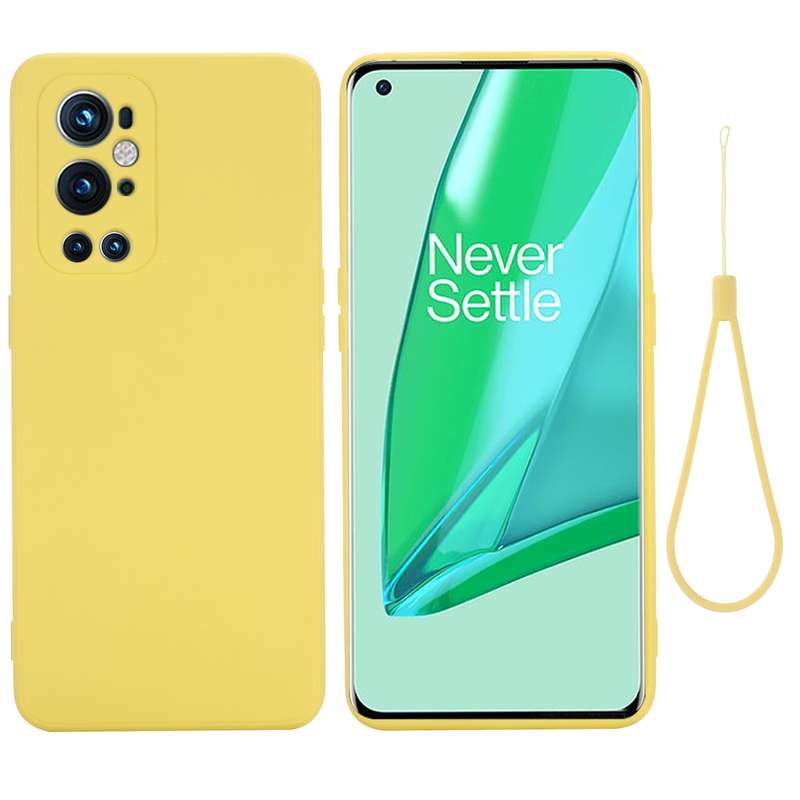 For OnePlus 9 Pro Solid Color Liquid Silicone Dropproof Full Coverage Protective Case(Red)