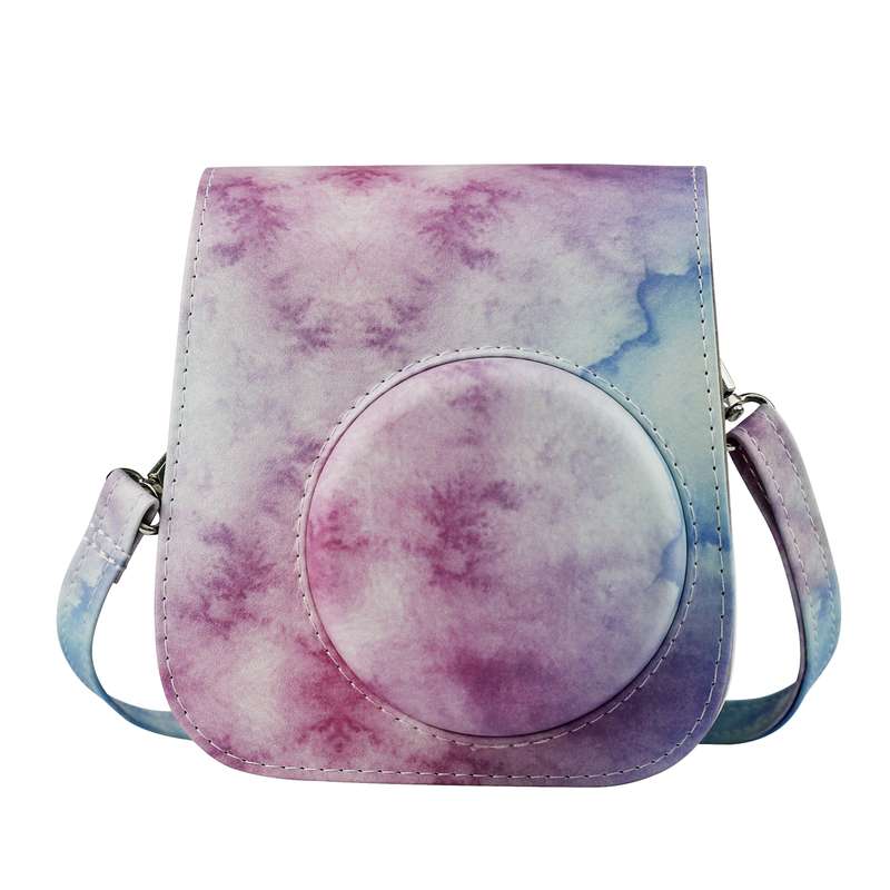 Painted Series Camera Bag with Shoulder Strap for Fujifilm Instax mini 11(Peach)