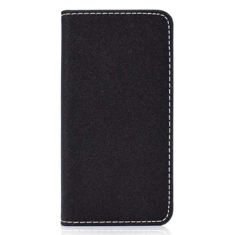 For Galaxy A30 Solid Color Magnetic Horizontal Flip Leather Case with Card Slot & Holder(Black)