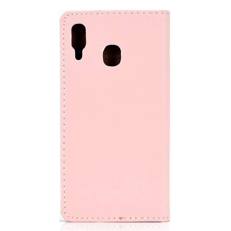 For Galaxy A30 Solid Color Magnetic Horizontal Flip Leather Case with Card Slot & Holder(Black)