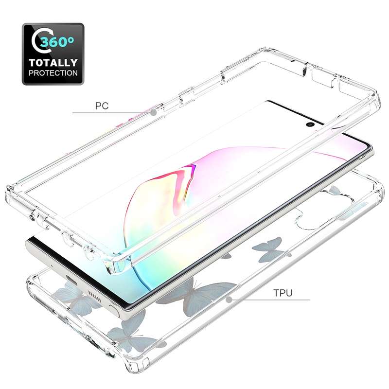 For Samsung Galaxy Note 10 Plus 2 in 1 High Transparent Painted Shockproof PC + TPU Protective Case(