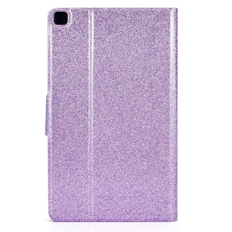 For Samsung Galaxy Tab A7 Lite T220 Glitter Horizontal Flip Leather Case with Holder & Card Slots(Bl