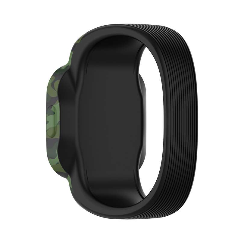 For Garmin Vivofit JR3 No Buckle Silicone Printing Watch Band, Size:S(Facial Makeup)