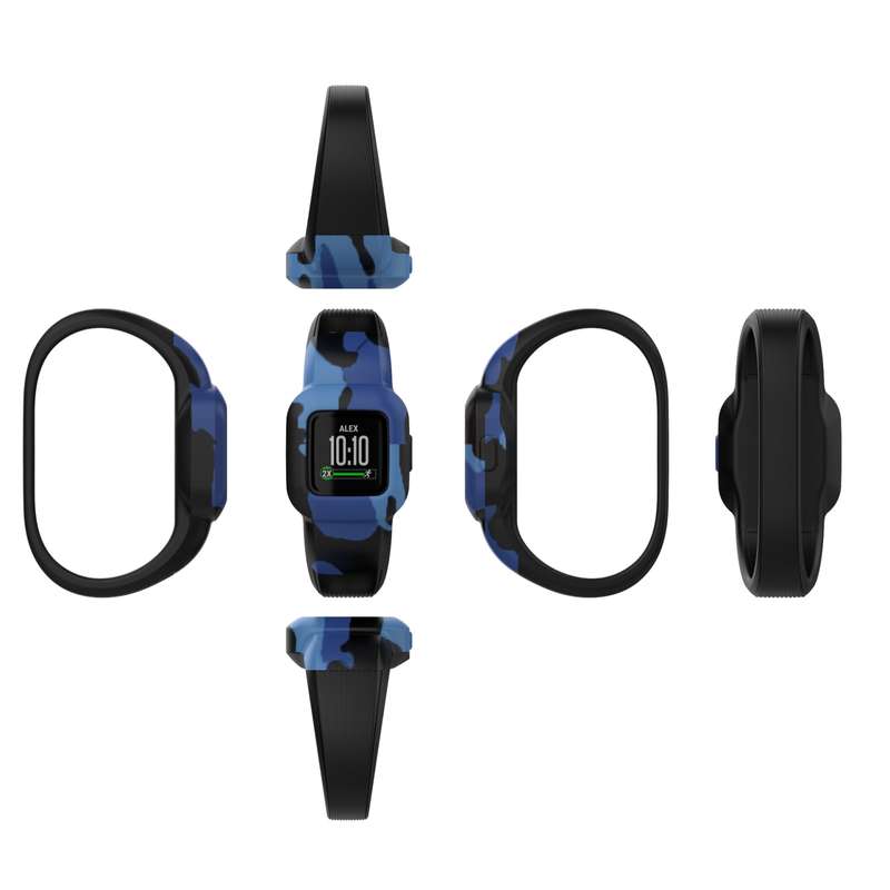 For Garmin Vivofit JR3 No Buckle Silicone Printing Watch Band, Size:S(Facial Makeup)