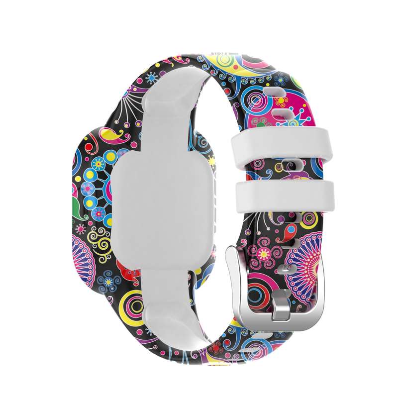 For Garmin Vivofit JR3 Silicone Printing Watch Band(Peacock)
