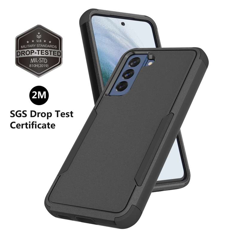 For Samsung Galaxy S21 FE TPU + PC Shockproof Protective Case(Black)