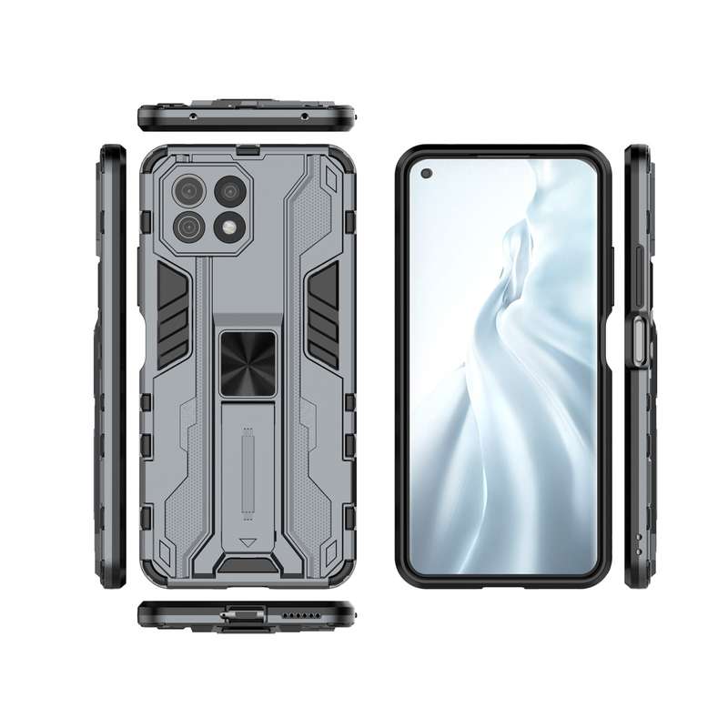 For Xiaomi Mi 11 Lite Supersonic PC + TPU Shock-proof Protective Case with Holder(Green)