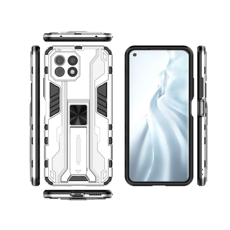 For Xiaomi Mi 11 Lite Supersonic PC + TPU Shock-proof Protective Case with Holder(Green)