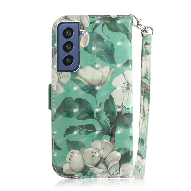 For Samsung Galaxy S21 FE 3D Colored Drawing Horizontal Flip Leather Case with Holder & Card Slots &