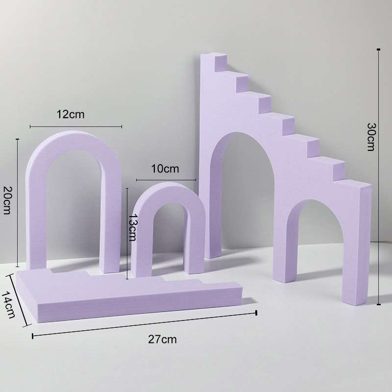 Ladder Combo Kits Geometric Cube Solid Color Photography Photo Background Table Shooting Foam Props(