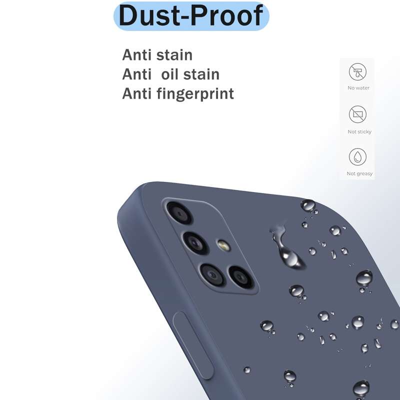 For Samsung Galaxy A71 Solid Color Imitation Liquid Silicone Straight Edge Dropproof Full Coverage P