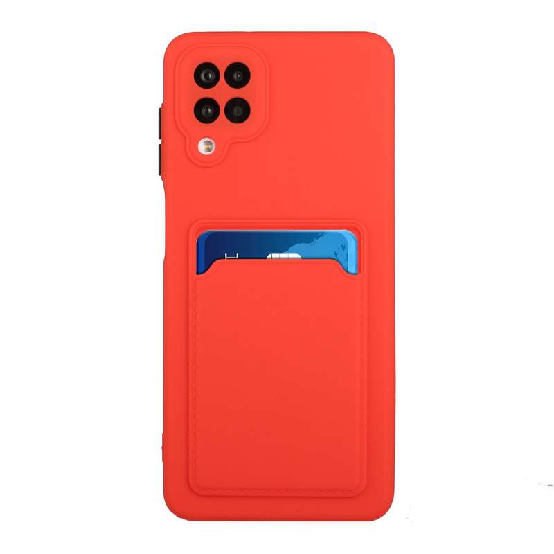 For Samsung Galaxy A12 5G Card Slot Design Shockproof TPU Protective Case(Pink)